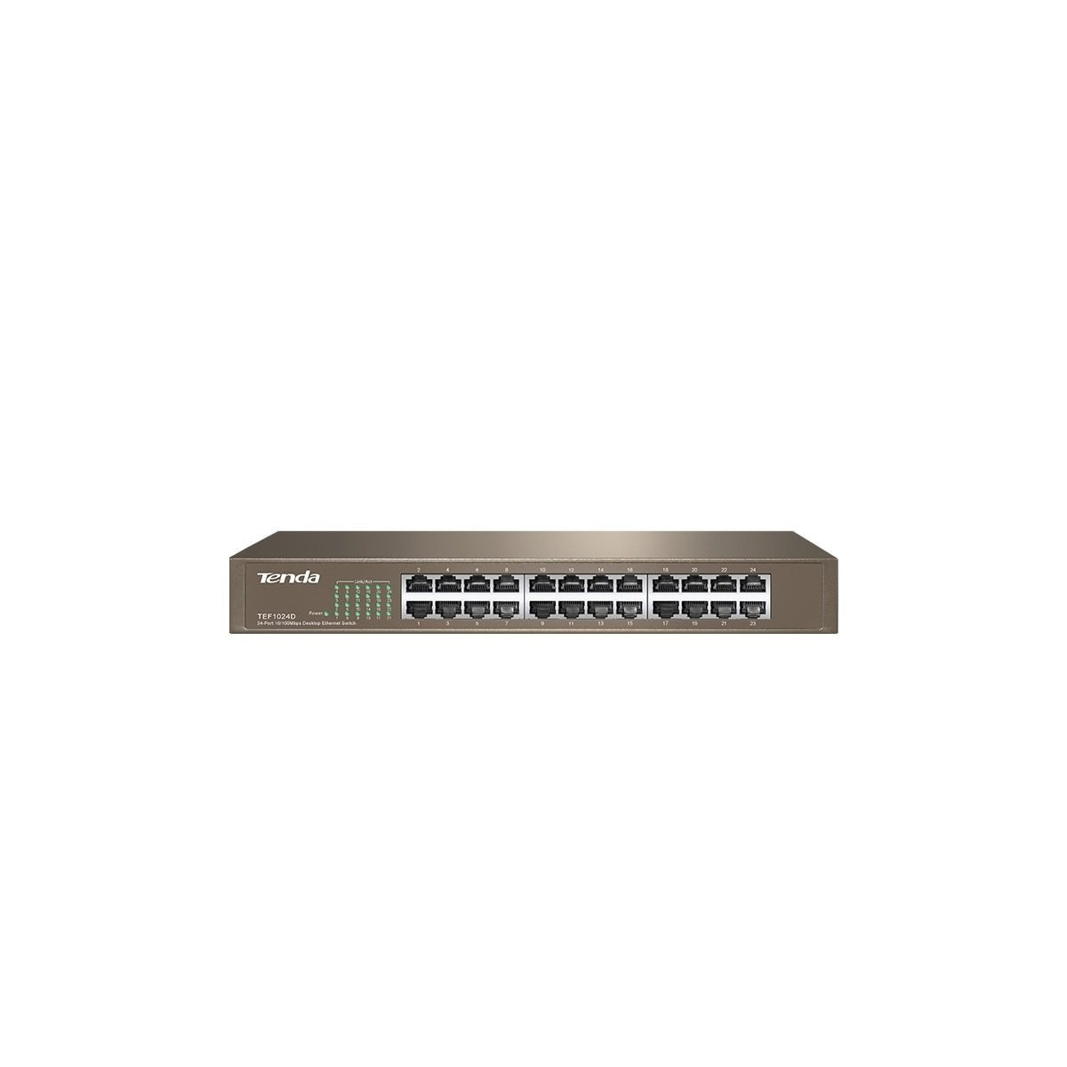 TENDA TEF1024D - RACK SWITCH 24 PORTE - 10/100 MBPS - CHASSIS METALLO